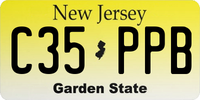 NJ license plate C35PPB