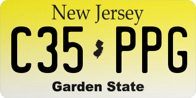 NJ license plate C35PPG