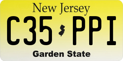 NJ license plate C35PPI
