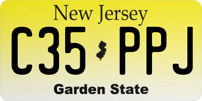 NJ license plate C35PPJ