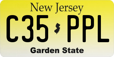 NJ license plate C35PPL