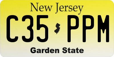 NJ license plate C35PPM
