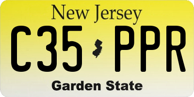 NJ license plate C35PPR
