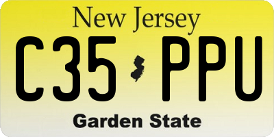 NJ license plate C35PPU