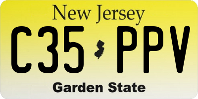 NJ license plate C35PPV
