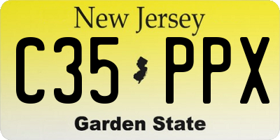 NJ license plate C35PPX