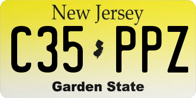 NJ license plate C35PPZ