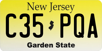 NJ license plate C35PQA