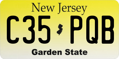 NJ license plate C35PQB