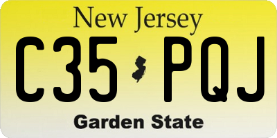 NJ license plate C35PQJ