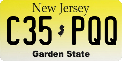 NJ license plate C35PQQ