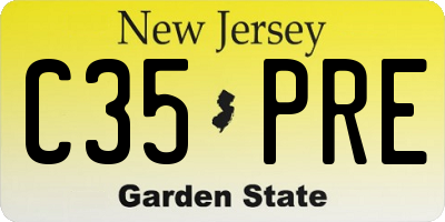 NJ license plate C35PRE