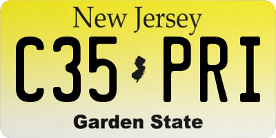 NJ license plate C35PRI