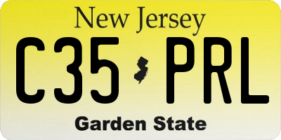 NJ license plate C35PRL