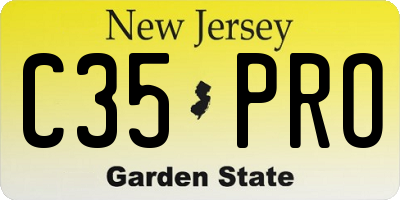 NJ license plate C35PRO