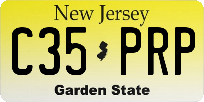 NJ license plate C35PRP