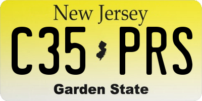 NJ license plate C35PRS