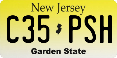 NJ license plate C35PSH