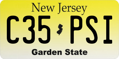 NJ license plate C35PSI