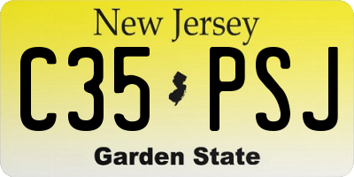 NJ license plate C35PSJ