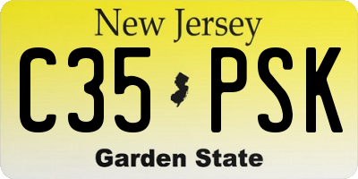 NJ license plate C35PSK