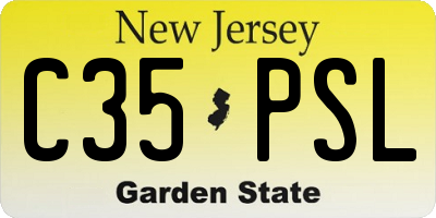 NJ license plate C35PSL
