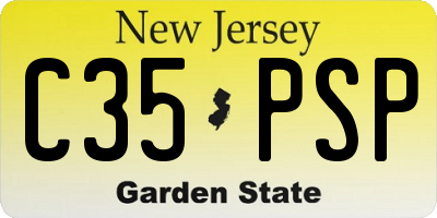NJ license plate C35PSP