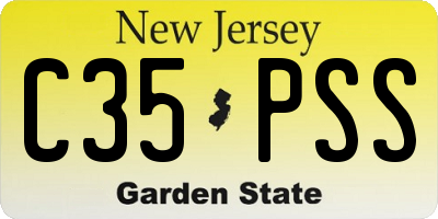 NJ license plate C35PSS