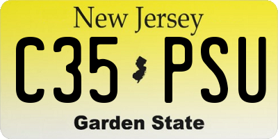 NJ license plate C35PSU