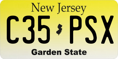 NJ license plate C35PSX
