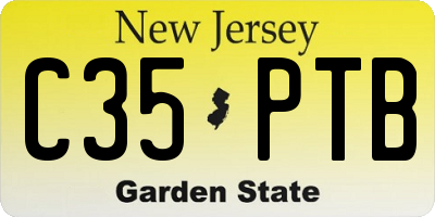 NJ license plate C35PTB