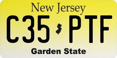 NJ license plate C35PTF