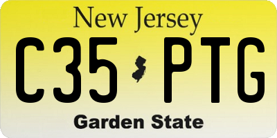 NJ license plate C35PTG