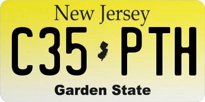 NJ license plate C35PTH