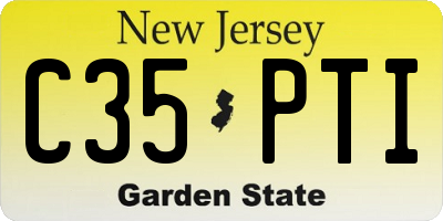 NJ license plate C35PTI
