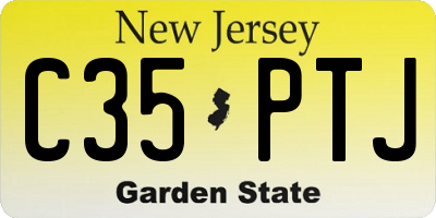 NJ license plate C35PTJ