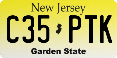 NJ license plate C35PTK