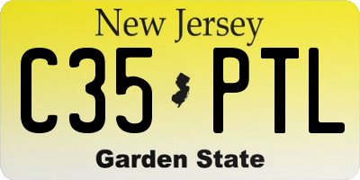 NJ license plate C35PTL