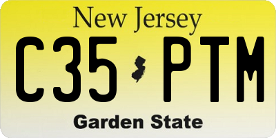 NJ license plate C35PTM