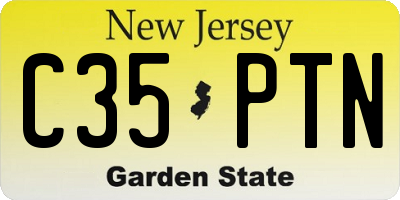 NJ license plate C35PTN