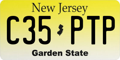 NJ license plate C35PTP