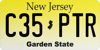 NJ license plate C35PTR