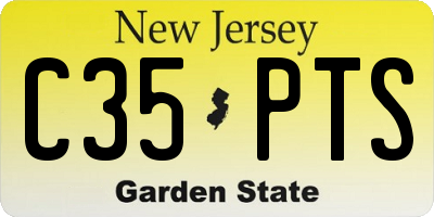 NJ license plate C35PTS