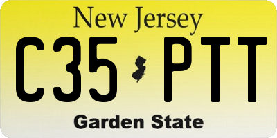 NJ license plate C35PTT