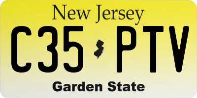 NJ license plate C35PTV