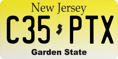 NJ license plate C35PTX