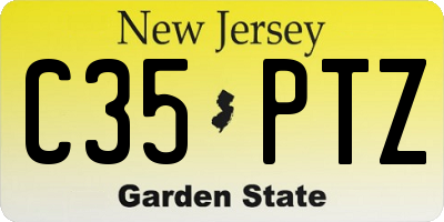 NJ license plate C35PTZ