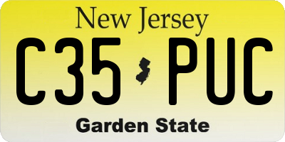 NJ license plate C35PUC