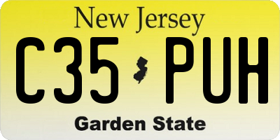NJ license plate C35PUH