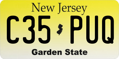 NJ license plate C35PUQ